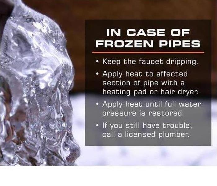 picture of key points on what to do to prevent frozen pipes